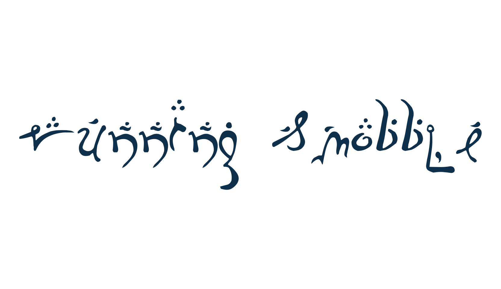 Running Smobble, arabic font preview