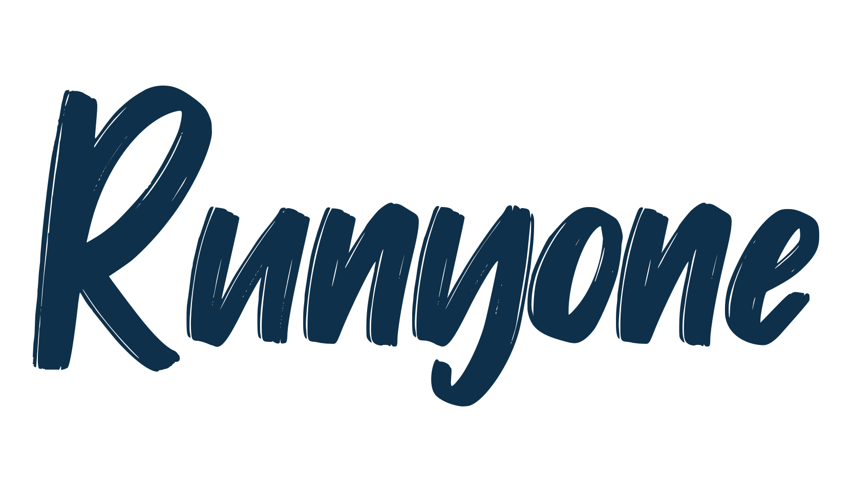 Runyone, brush font preview