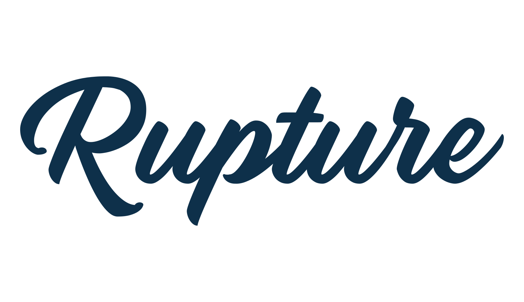 Rupture (rupture), brush font preview