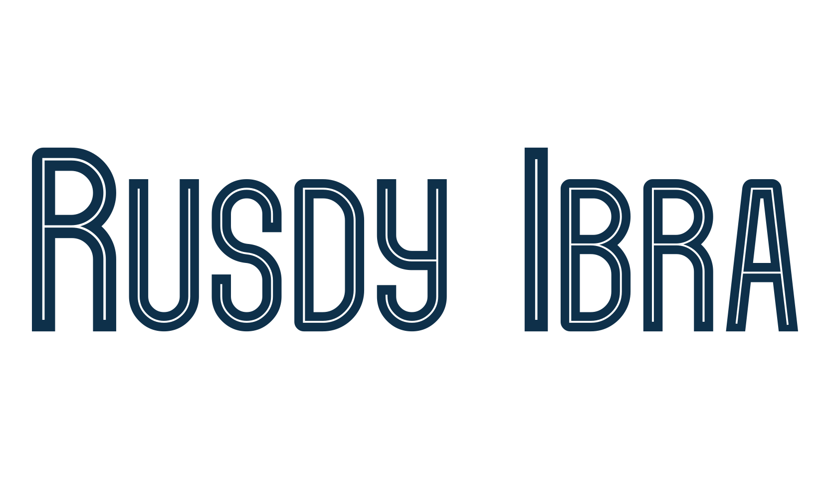 Rusdy Ibra, sans serif font preview