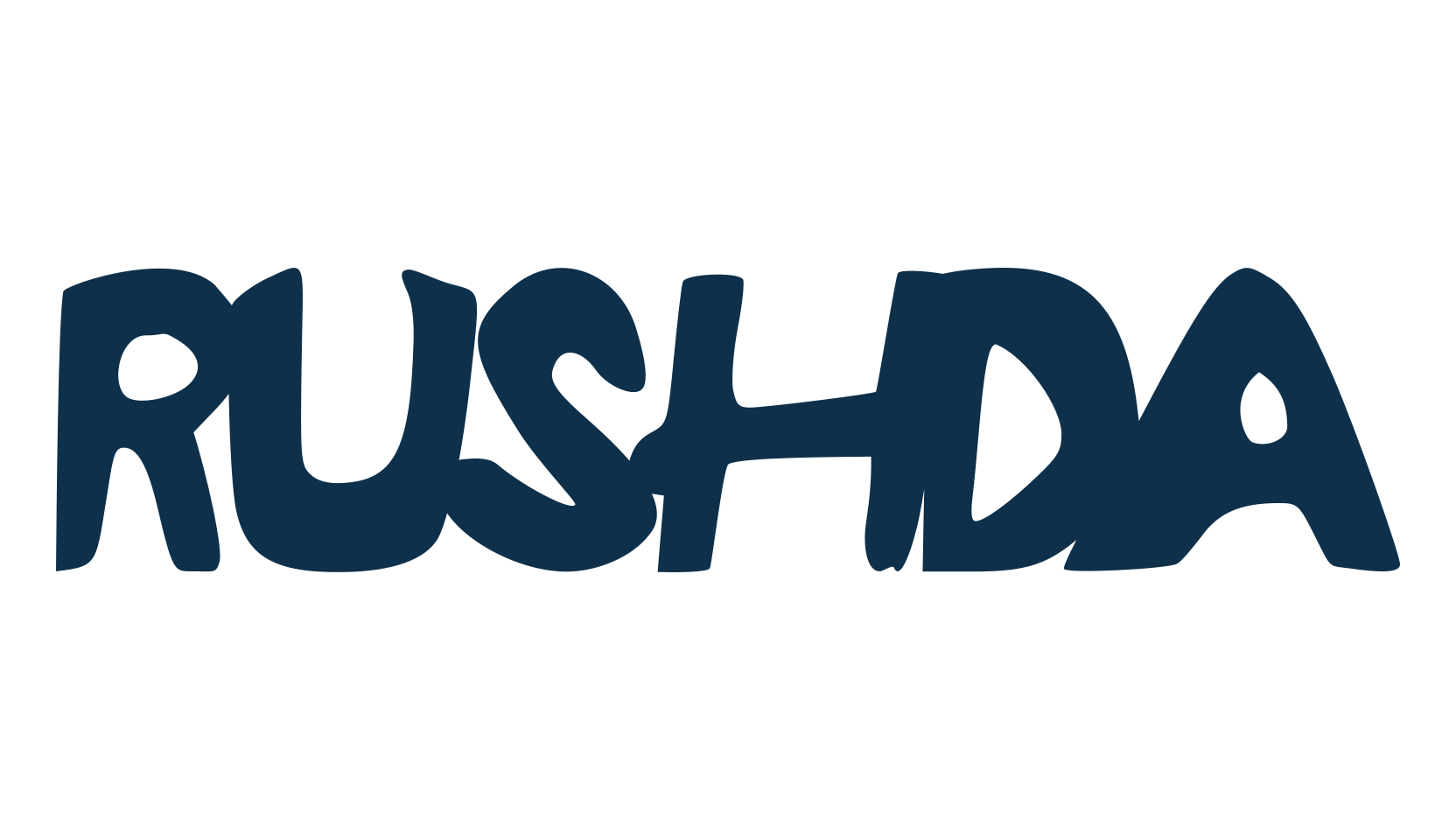Rushda, fancy cartoon decorative comic font preview