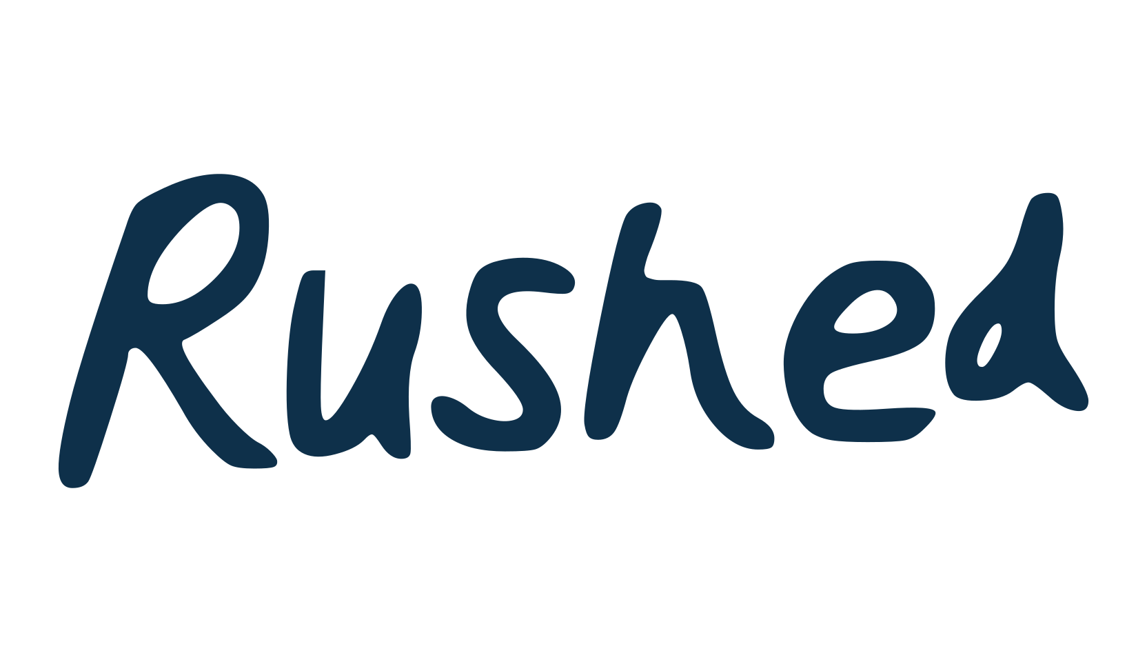 Rushed, script handwritten fancy decorative calligraphy font preview