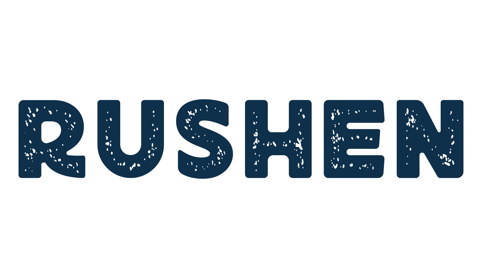 Rushen, fancy eroded decorative font preview