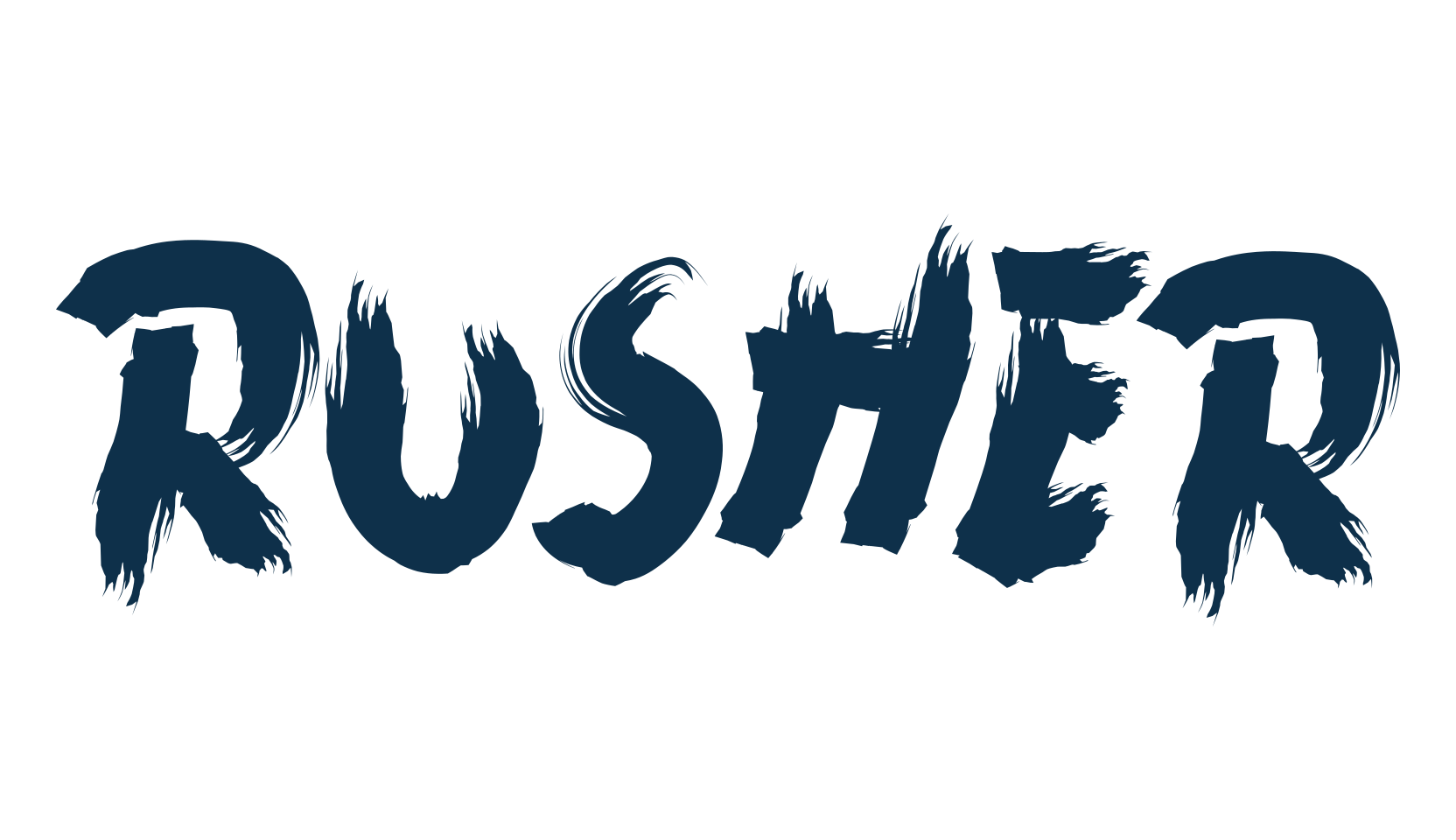 Rusher (rusher-2), brush font preview