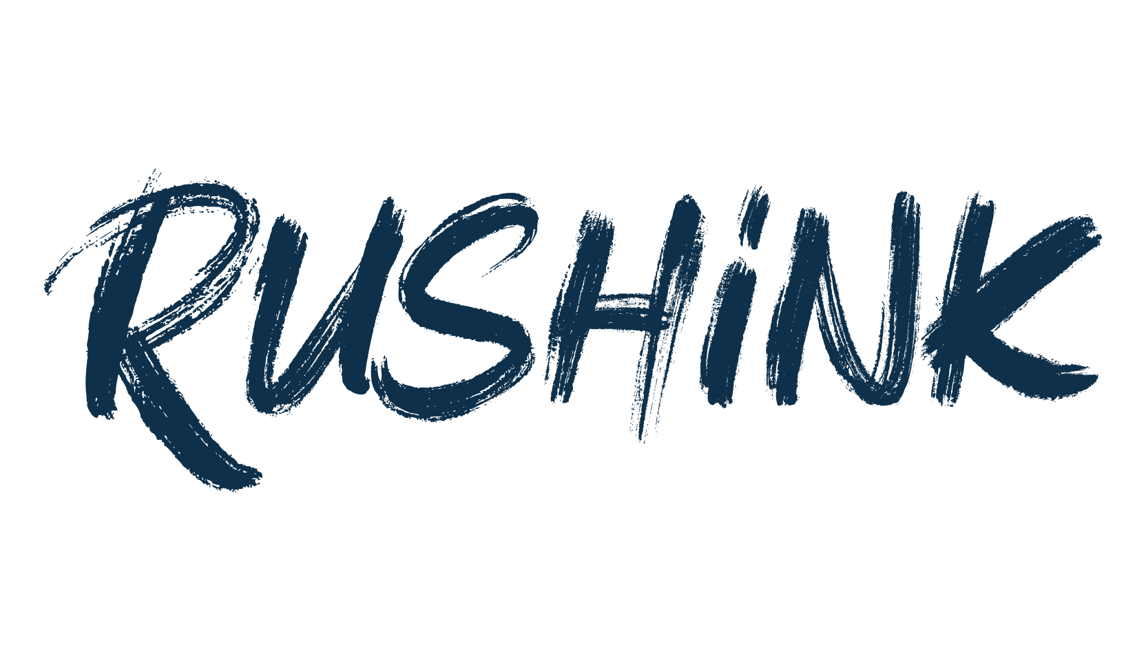 Rushink, brush font preview