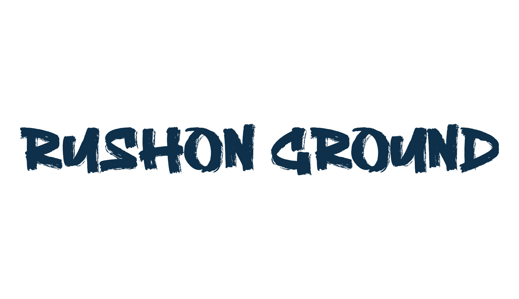 Rushon Ground, brush font preview