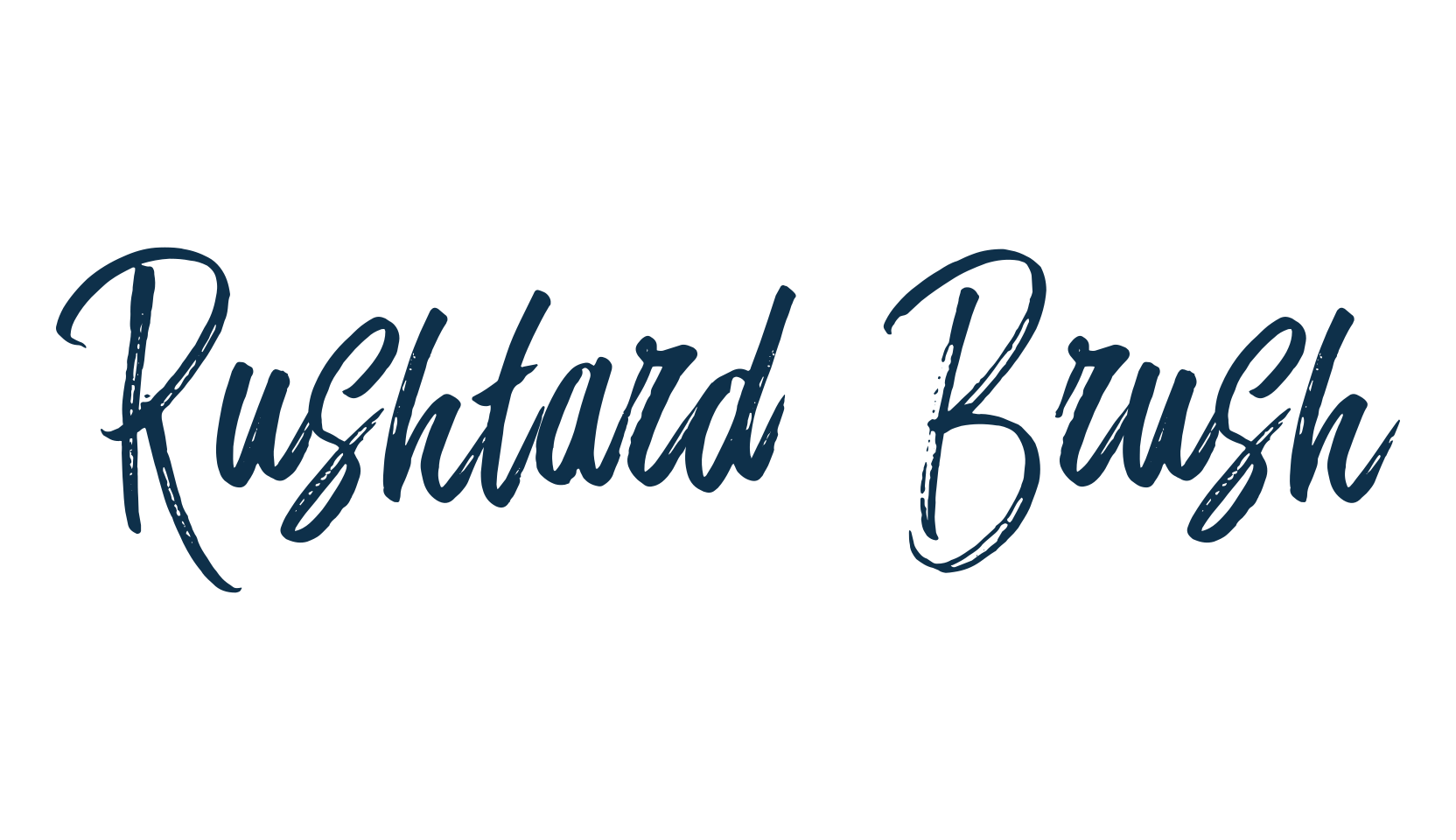 Rushtard Brush, script brush fancy decorative calligraphy font preview