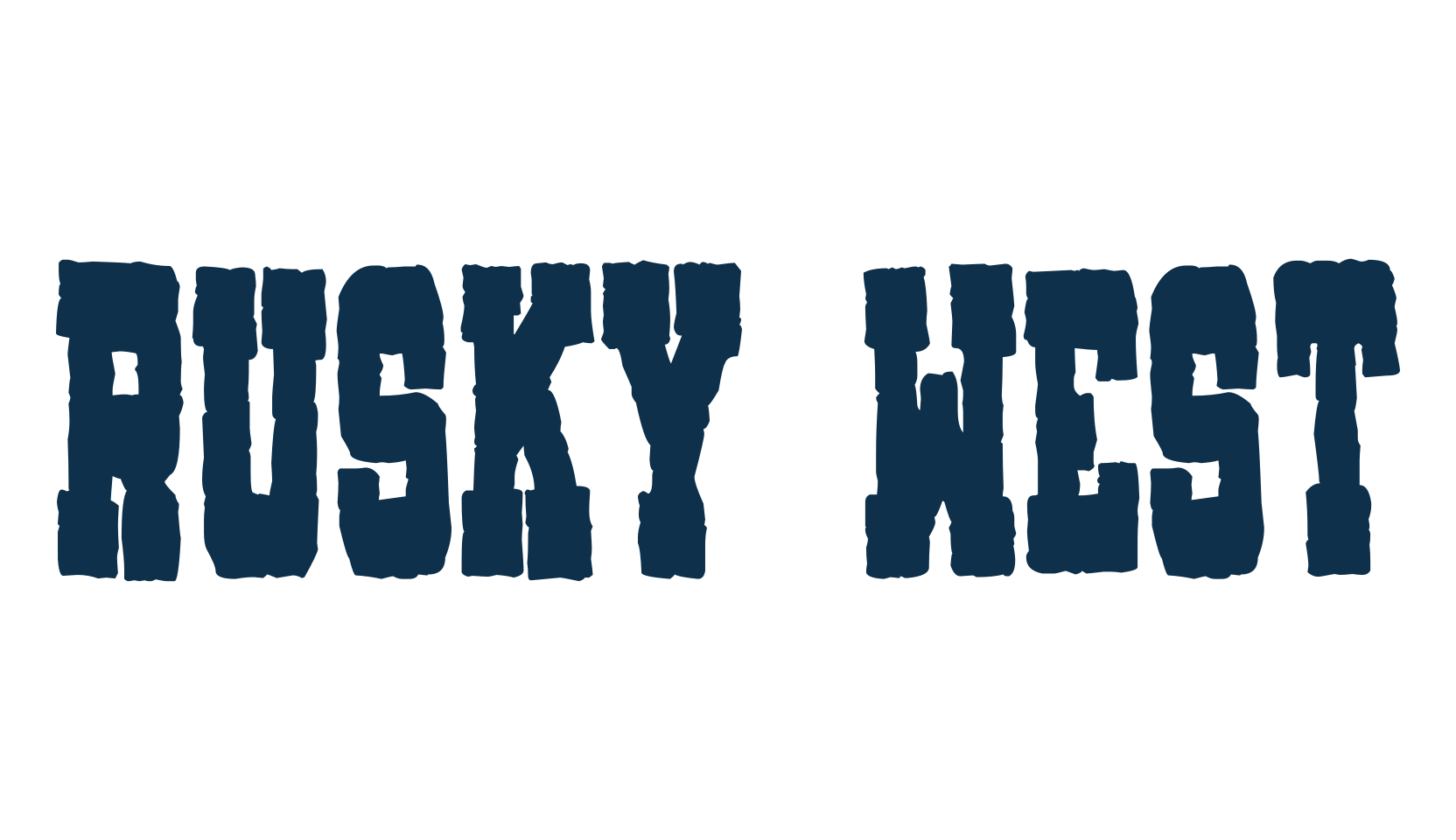 Rusky West, western font preview