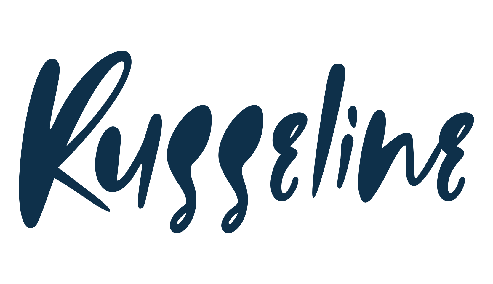 Russeline, script handwritten fancy decorative calligraphy font preview