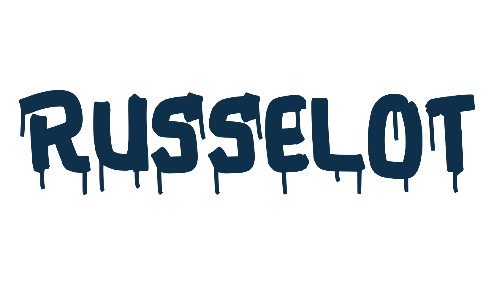 Russelot, graffiti font preview