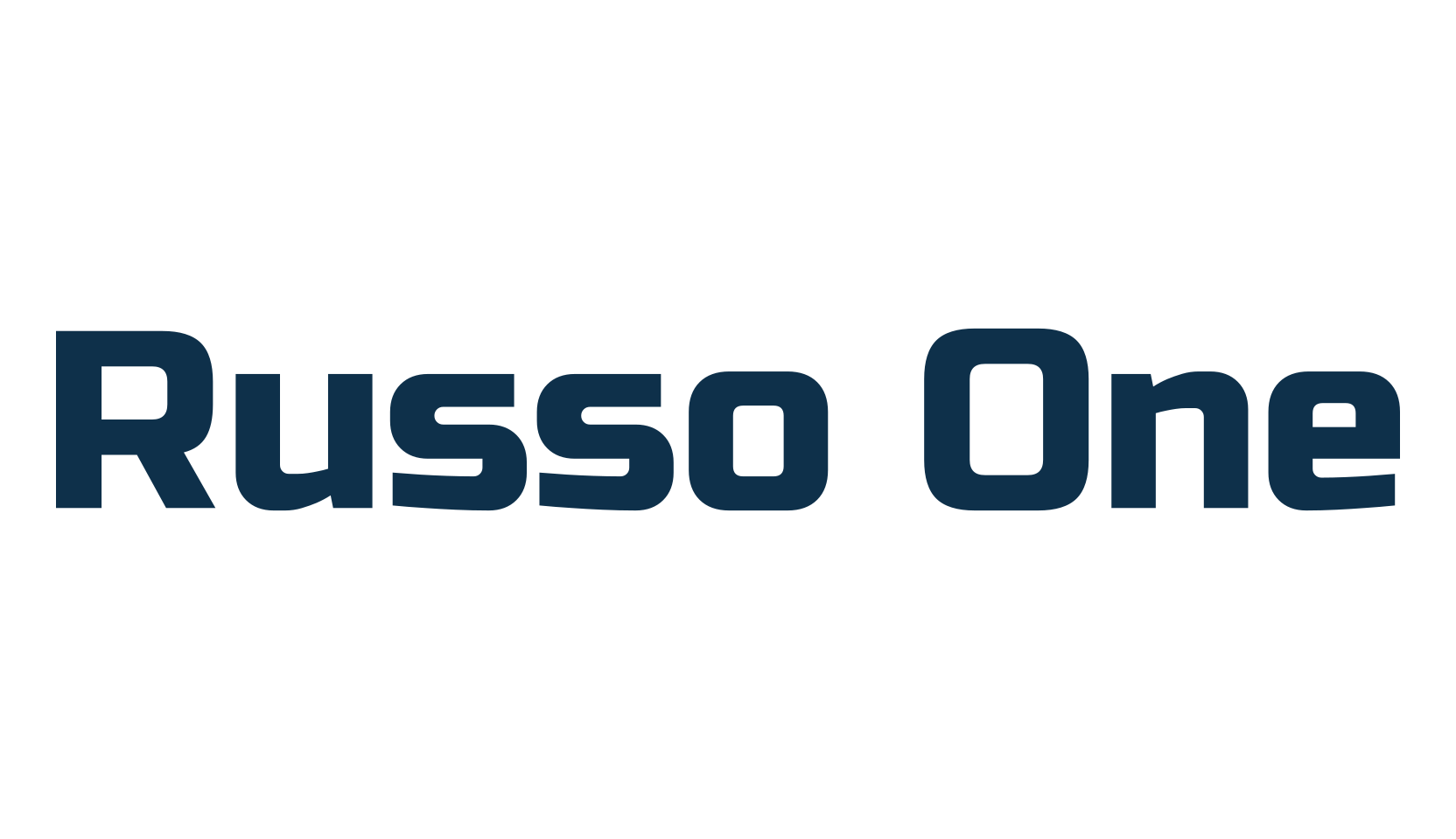 Russo One, sans serif font preview