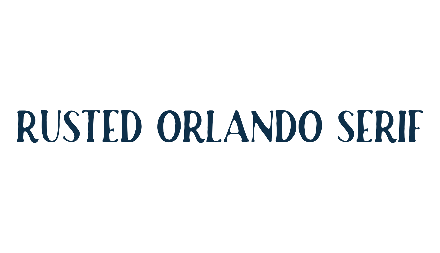 Rusted Orlando Serif, fancy eroded decorative font preview