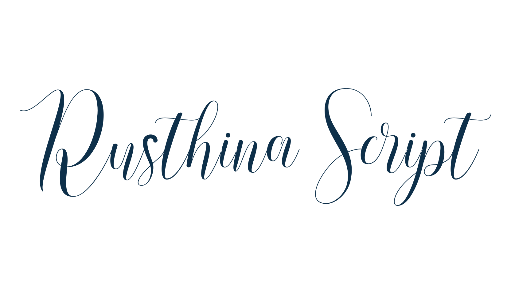 Rusthina Script, calligraphy font preview