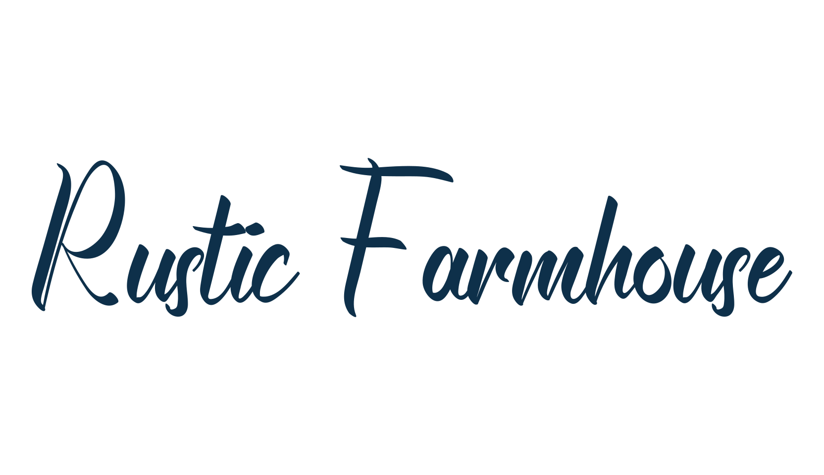 Rustic Farmhouse, calligraphy font preview