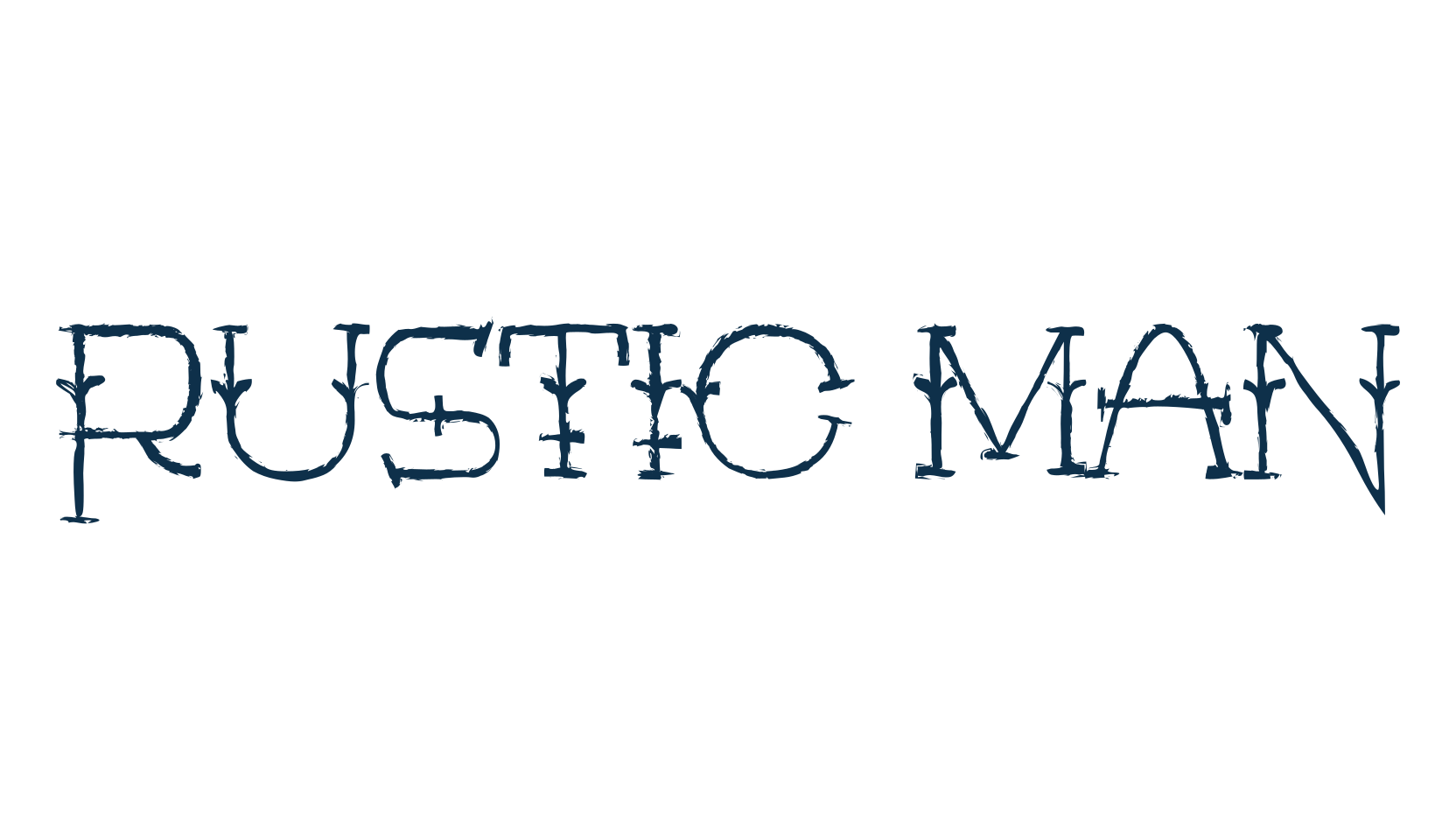 Rustic Man, fancy western decorative font preview