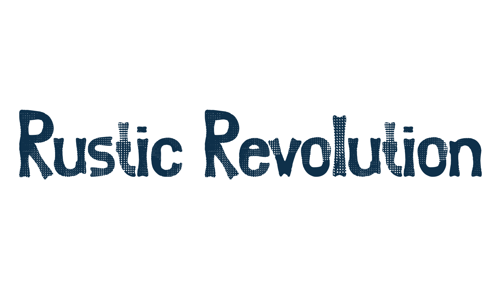 Rustic Revolution, fancy eroded decorative font preview