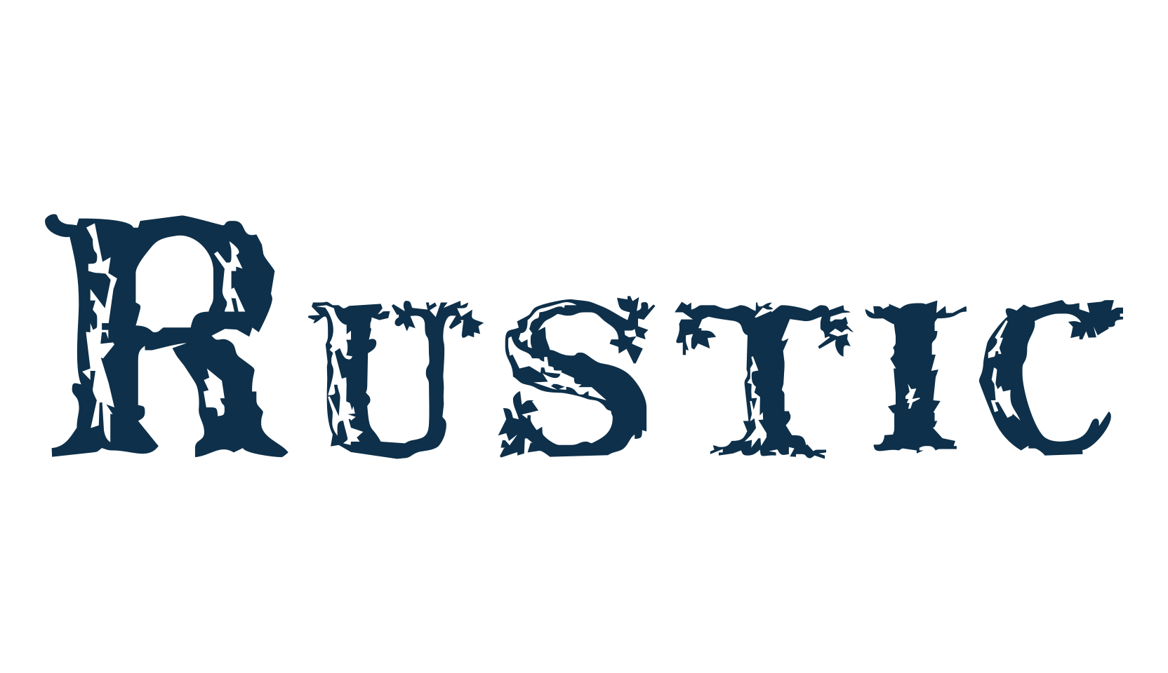 Rustic (rustic), decorative font preview