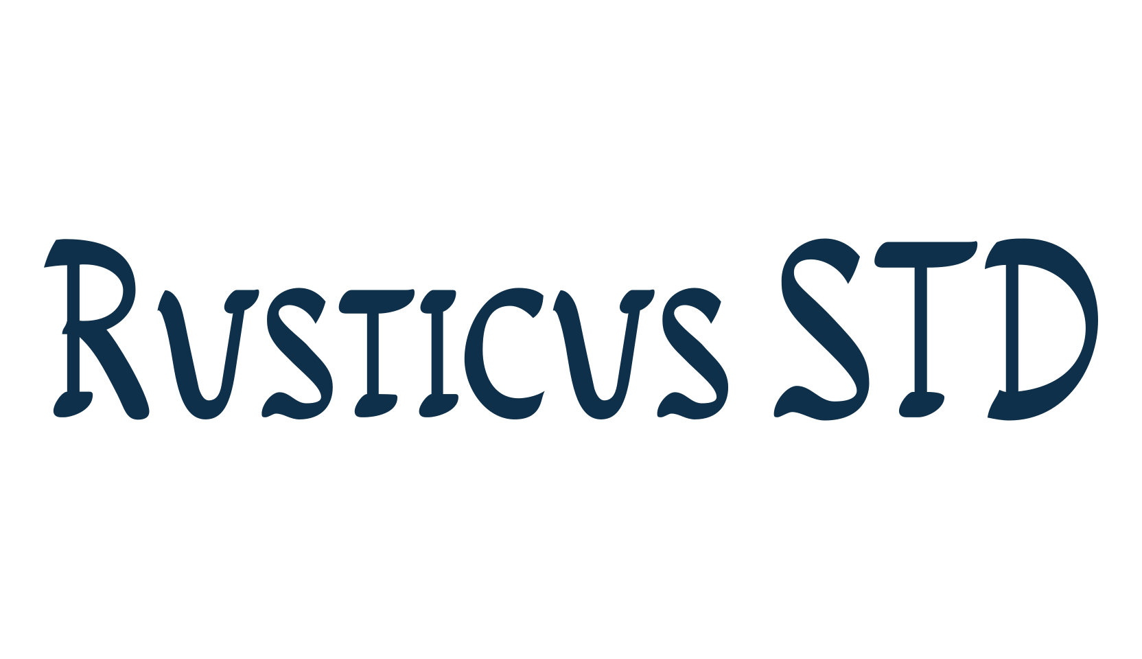 Rusticus STD, roman, greek font preview