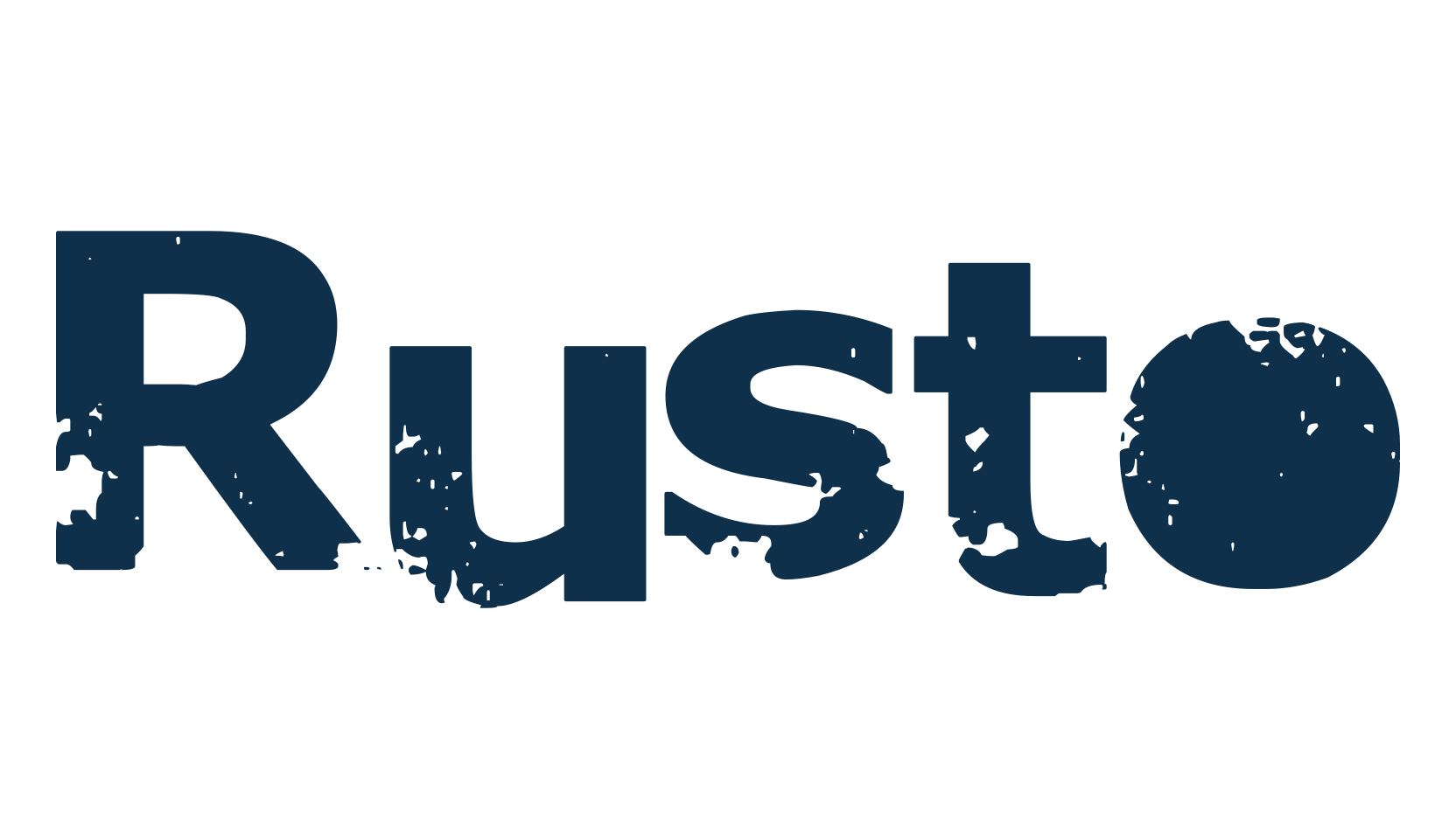 Rusto, eroded font preview