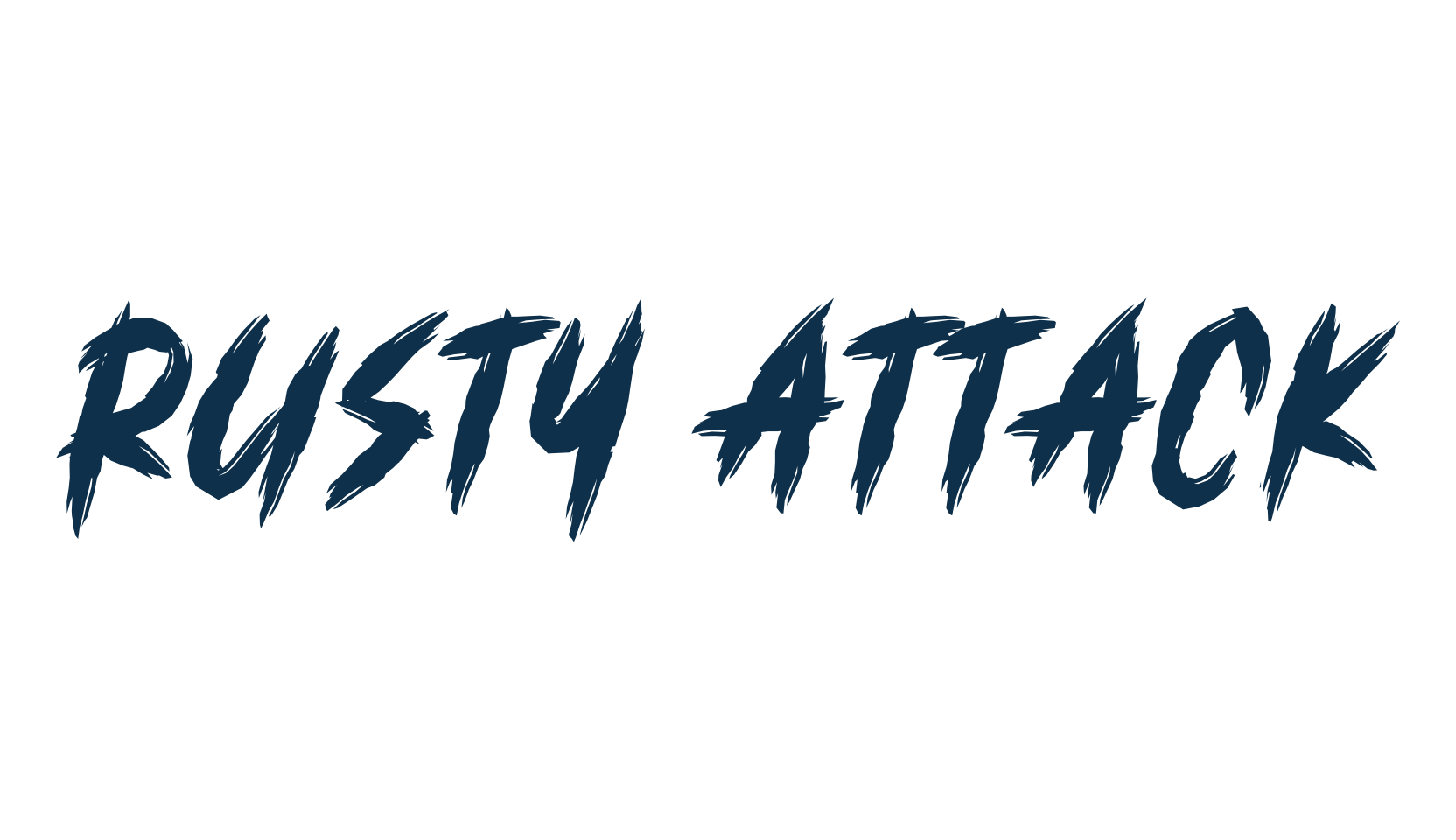 Rusty Attack, halloween font preview