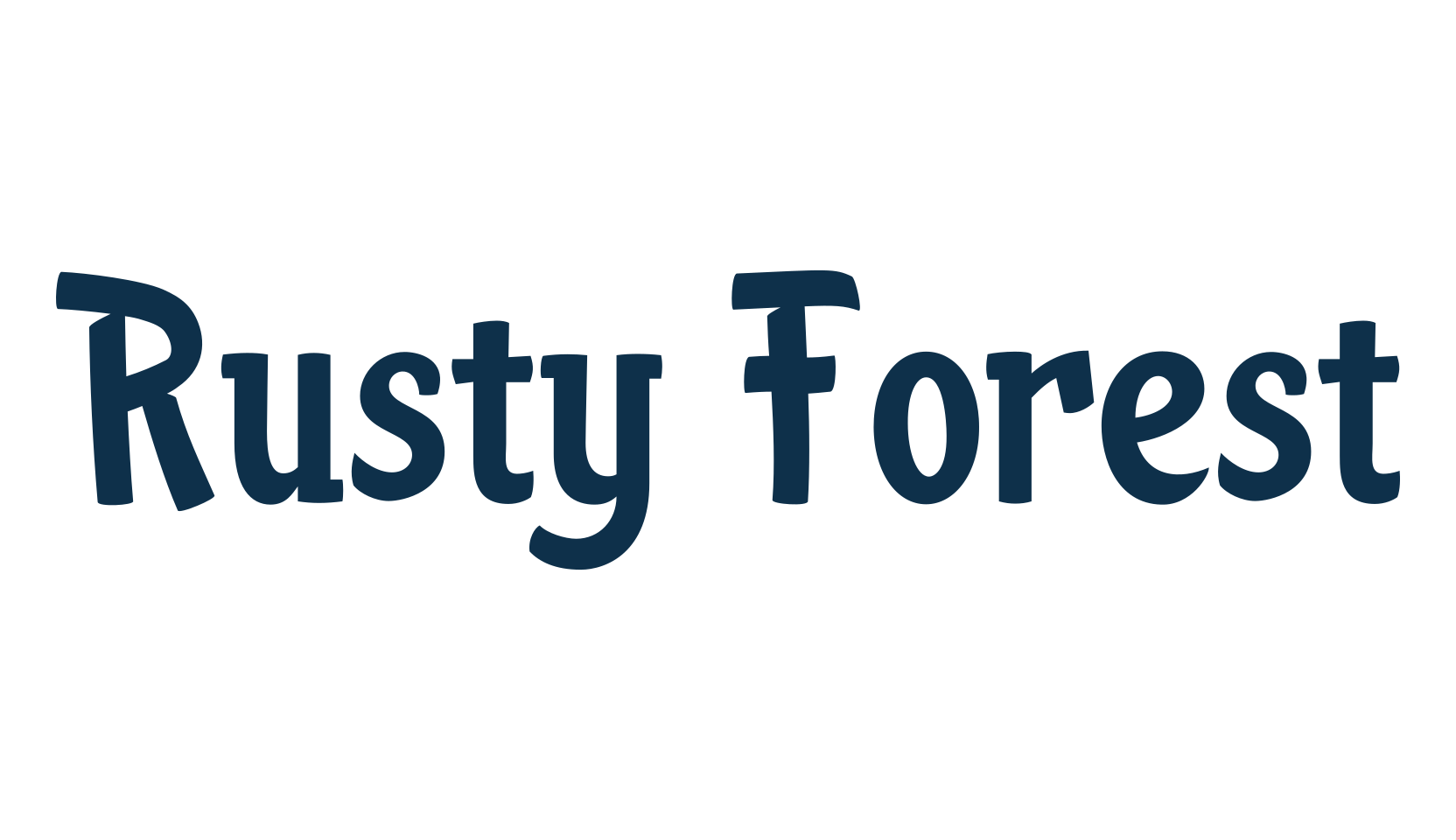 Rusty Forest, fancy cartoon decorative font preview