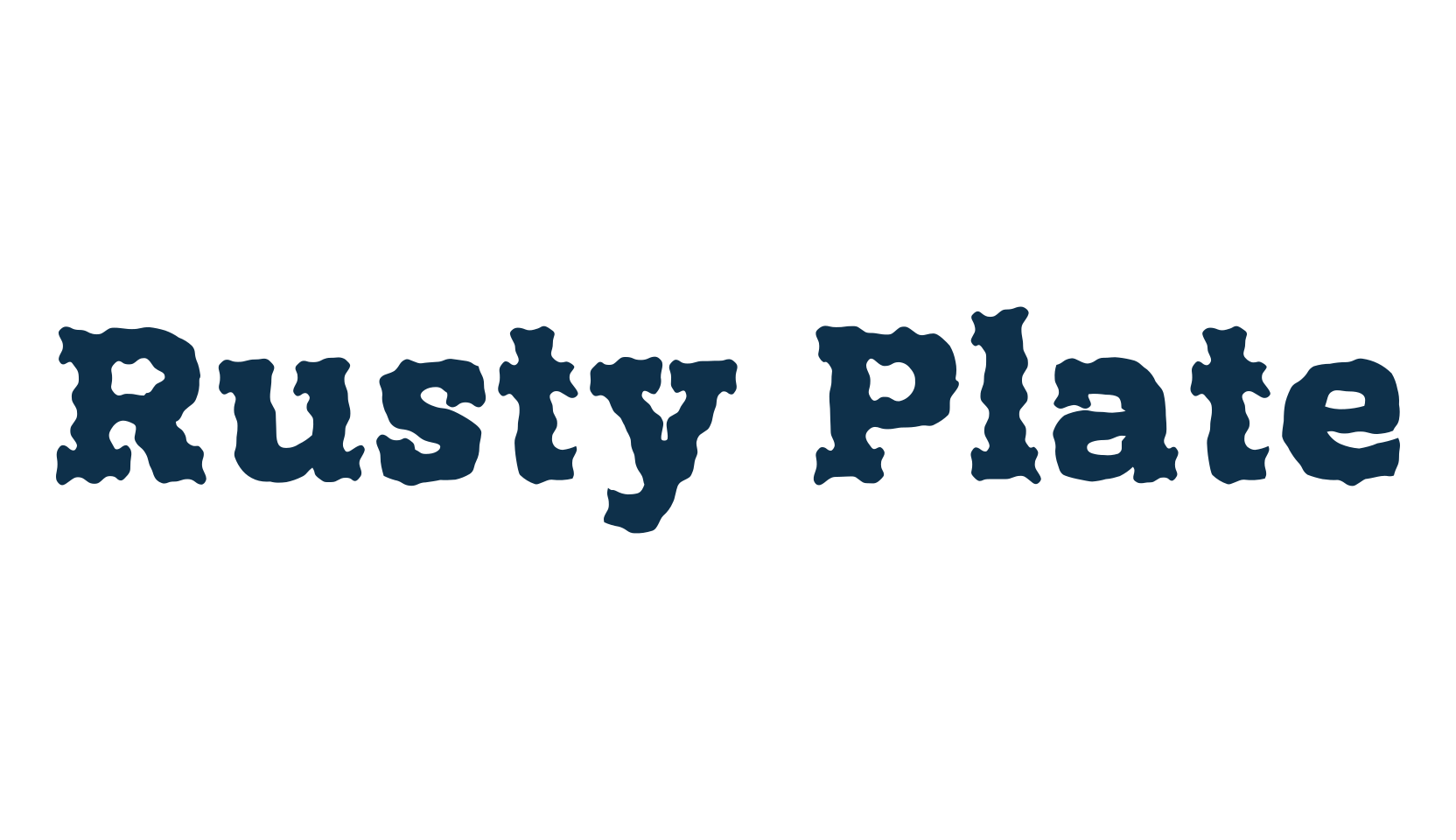 Rusty Plate, fancy various decorative font preview