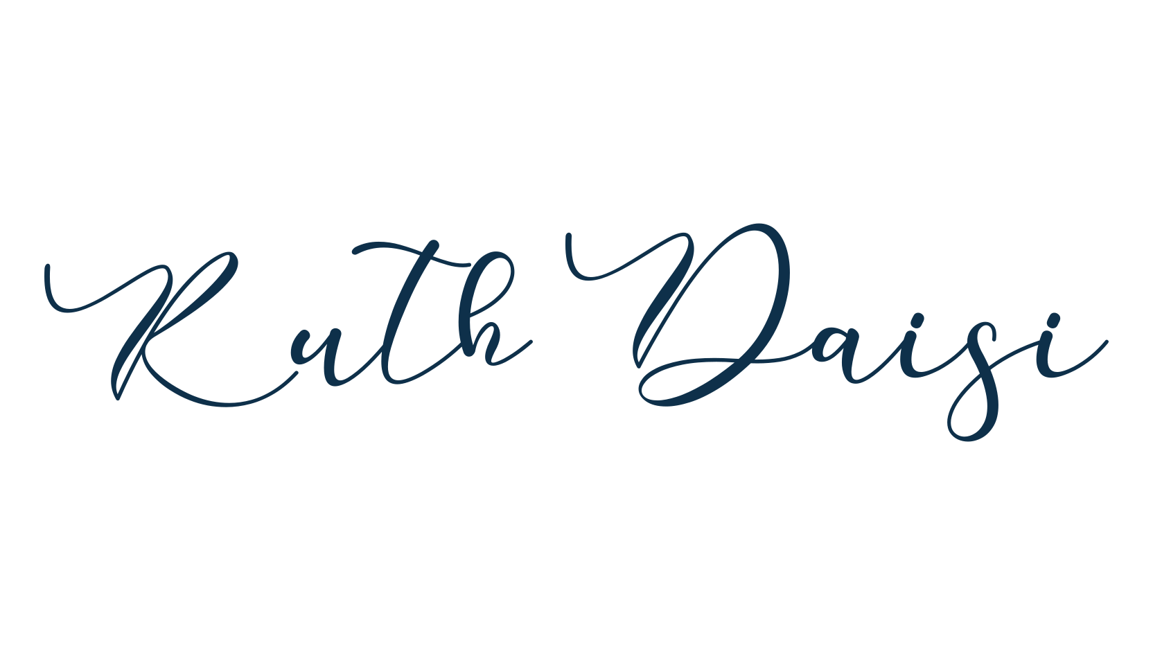 Ruth Daisi, calligraphy font preview