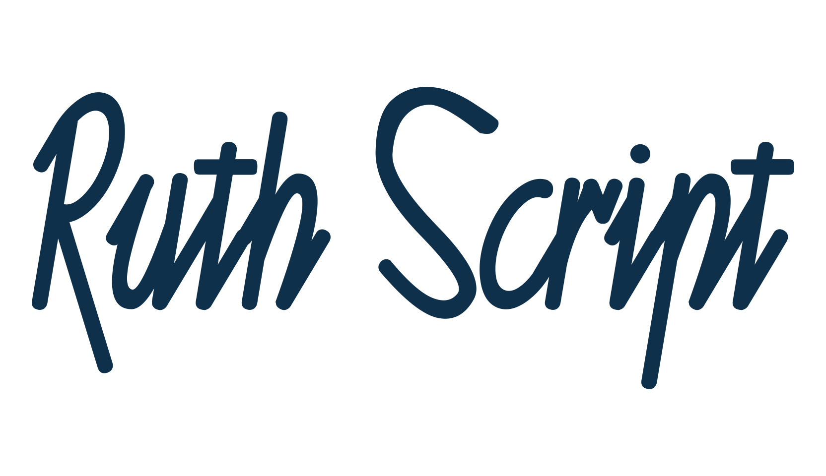 Ruth Script, various font preview