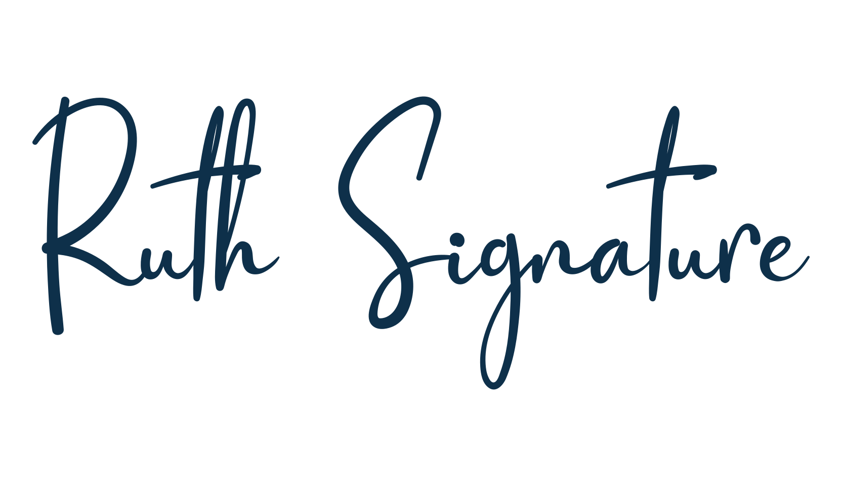 Ruth Signature, handwriting font preview