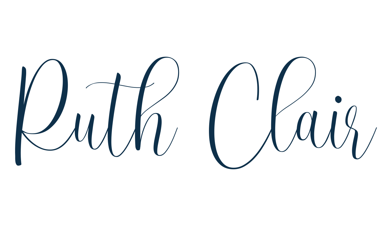 Ruth Clair, calligraphy font preview