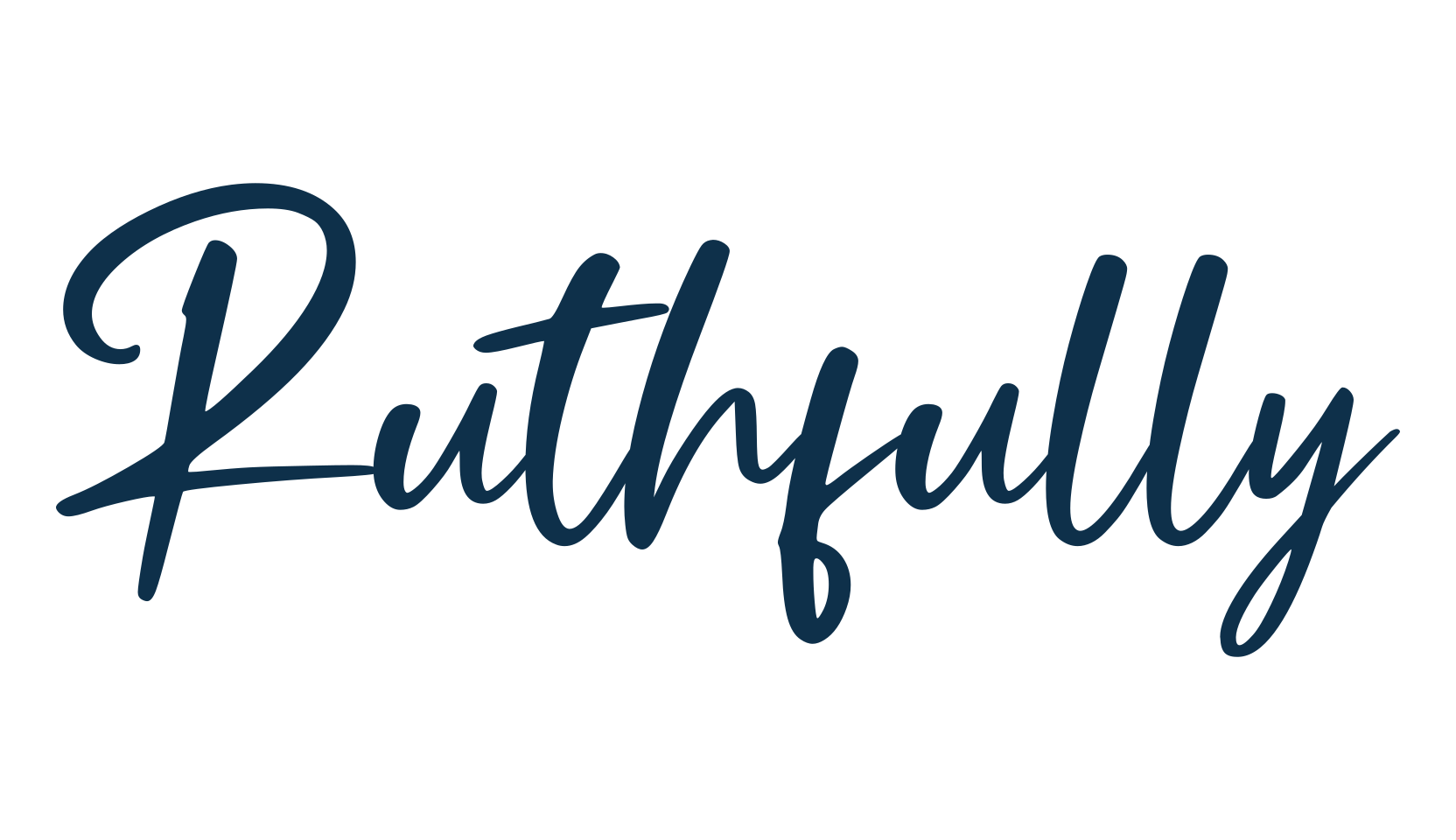 Ruthfully, script handwritten fancy decorative calligraphy font preview