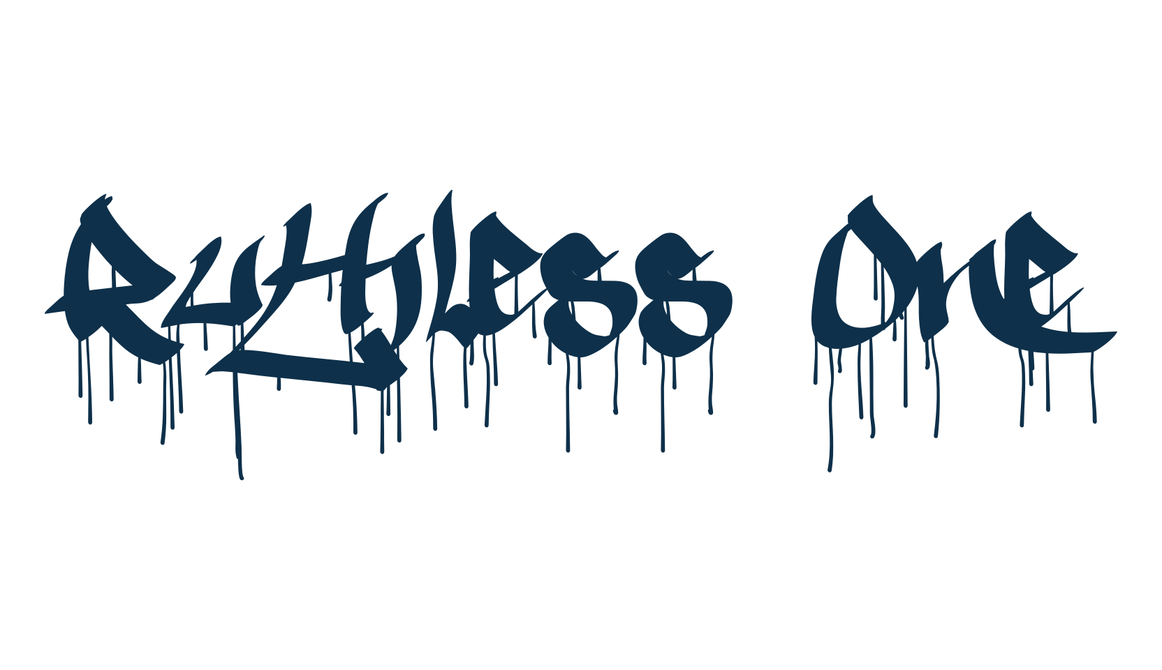 Ruthless One, graffiti font preview