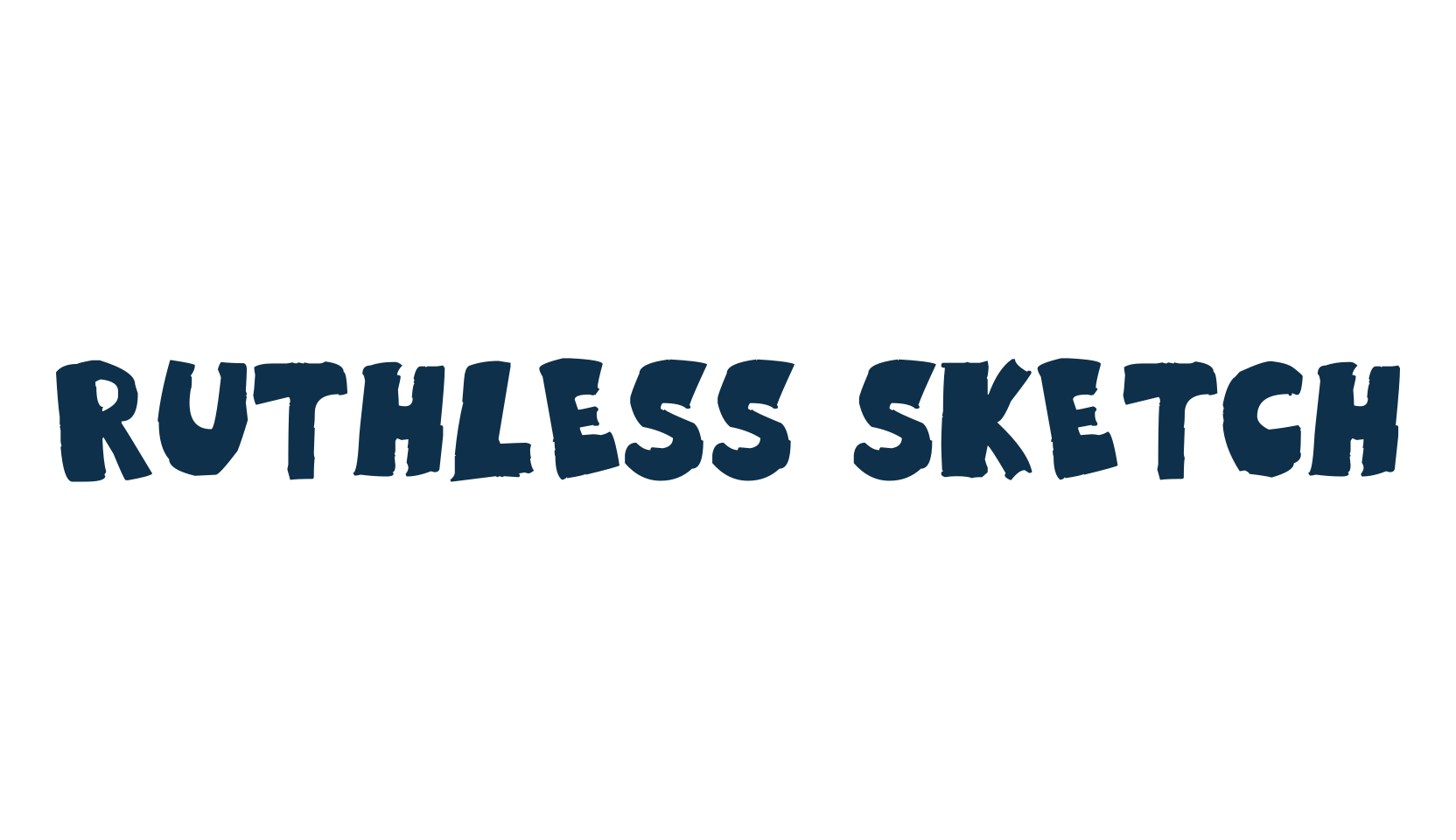 Ruthless Sketch, fancy cartoon decorative font preview