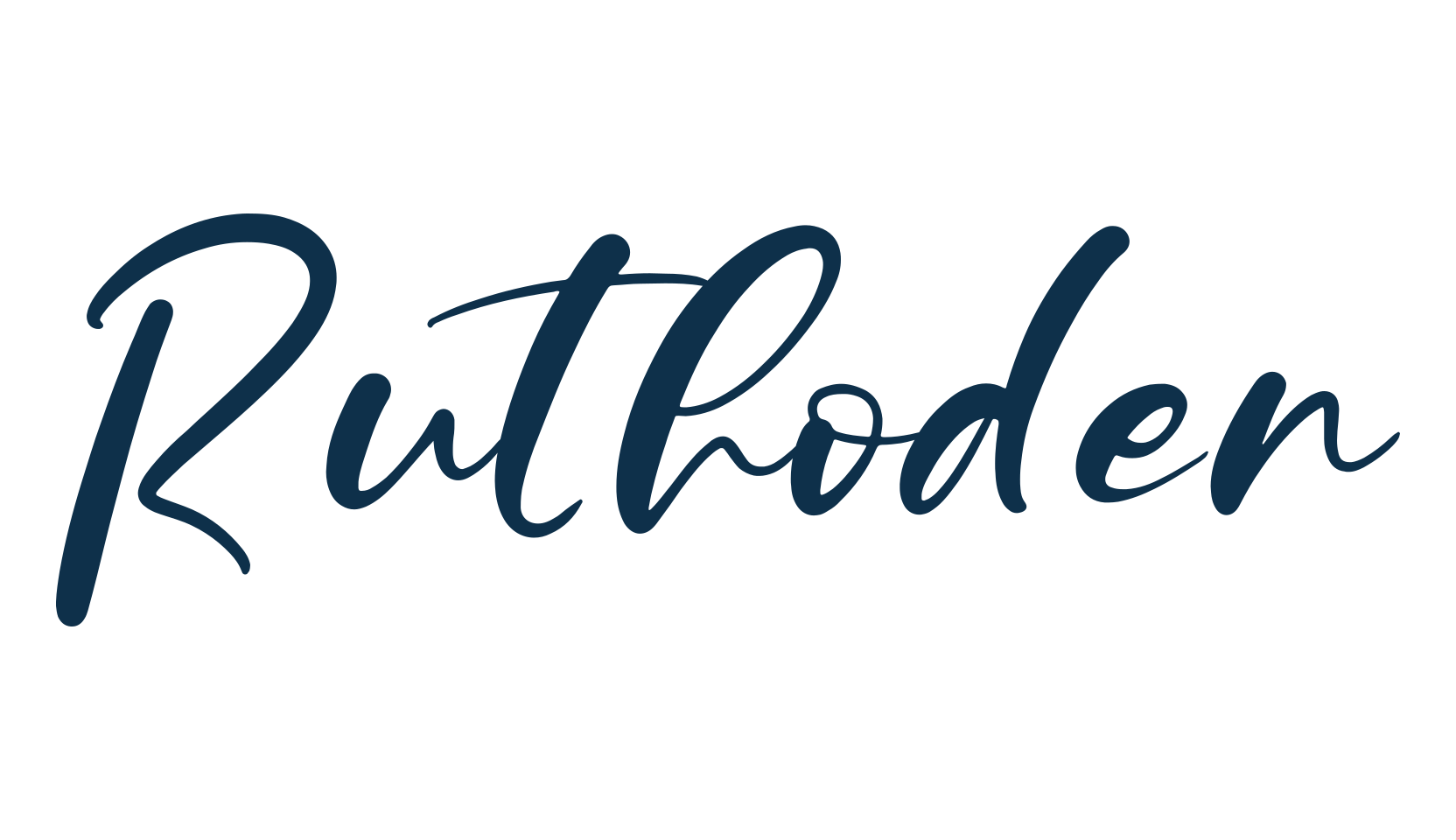 Ruthoden, handwriting font preview