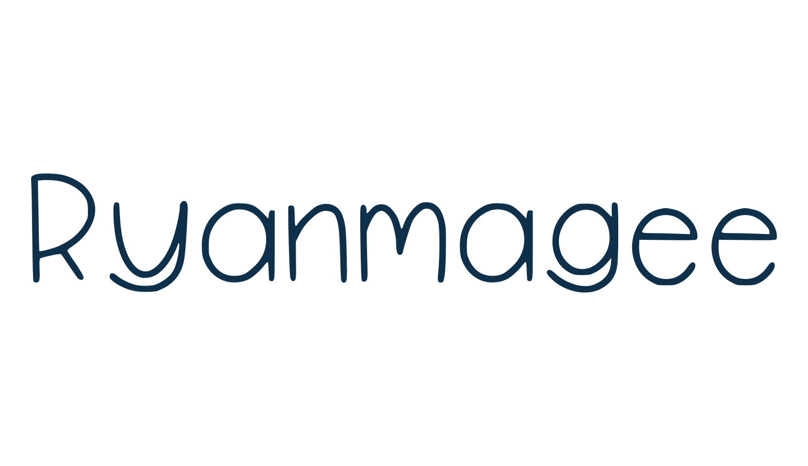 Ryanmagee, fancy decorative font preview