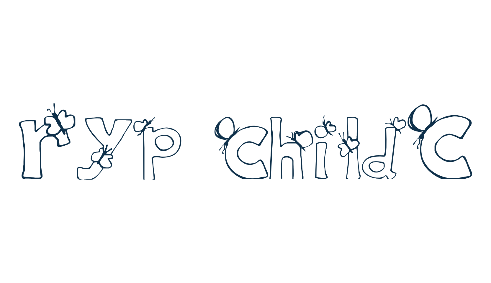 Ryp childC, fancy decorative font preview