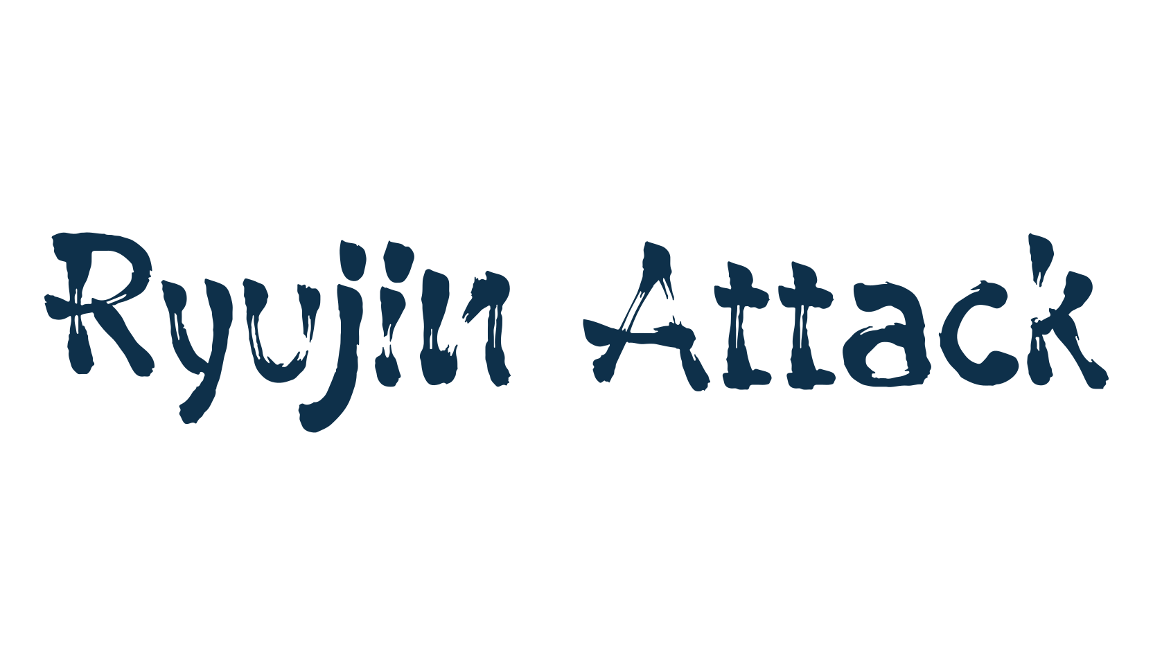 Ryujin Attack, brush font preview