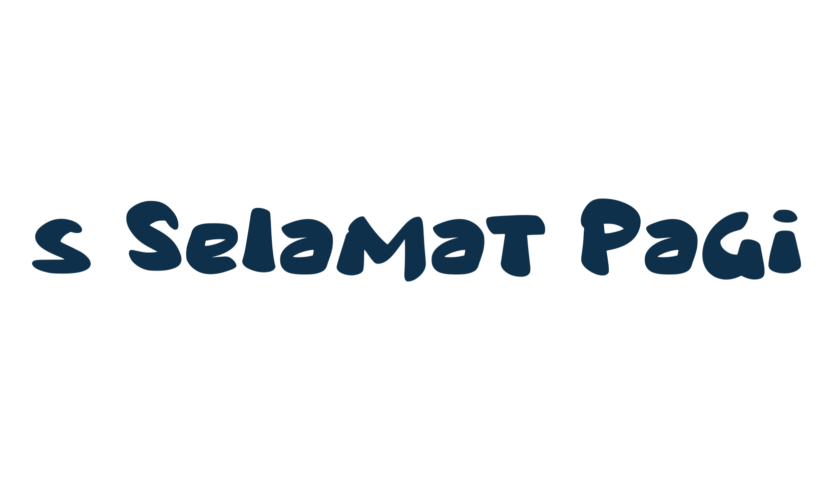 s Selamat Pagi, fancy cartoon decorative font preview