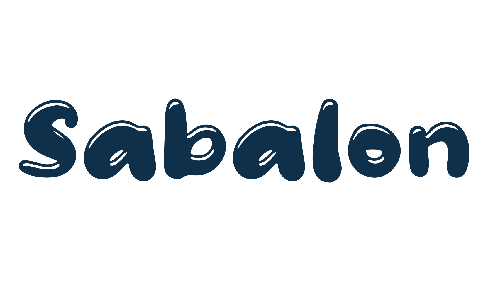 Sabalon, fancy cartoon decorative font preview