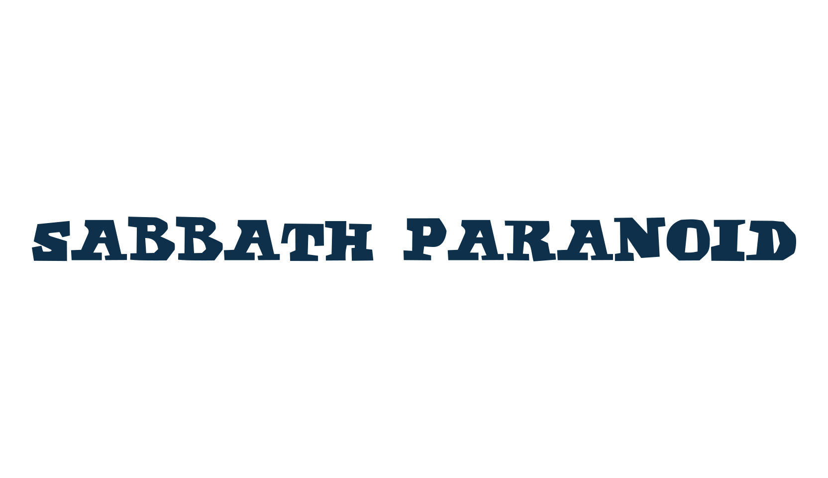 Sabbath Paranoid, fancy distorted decorative font preview