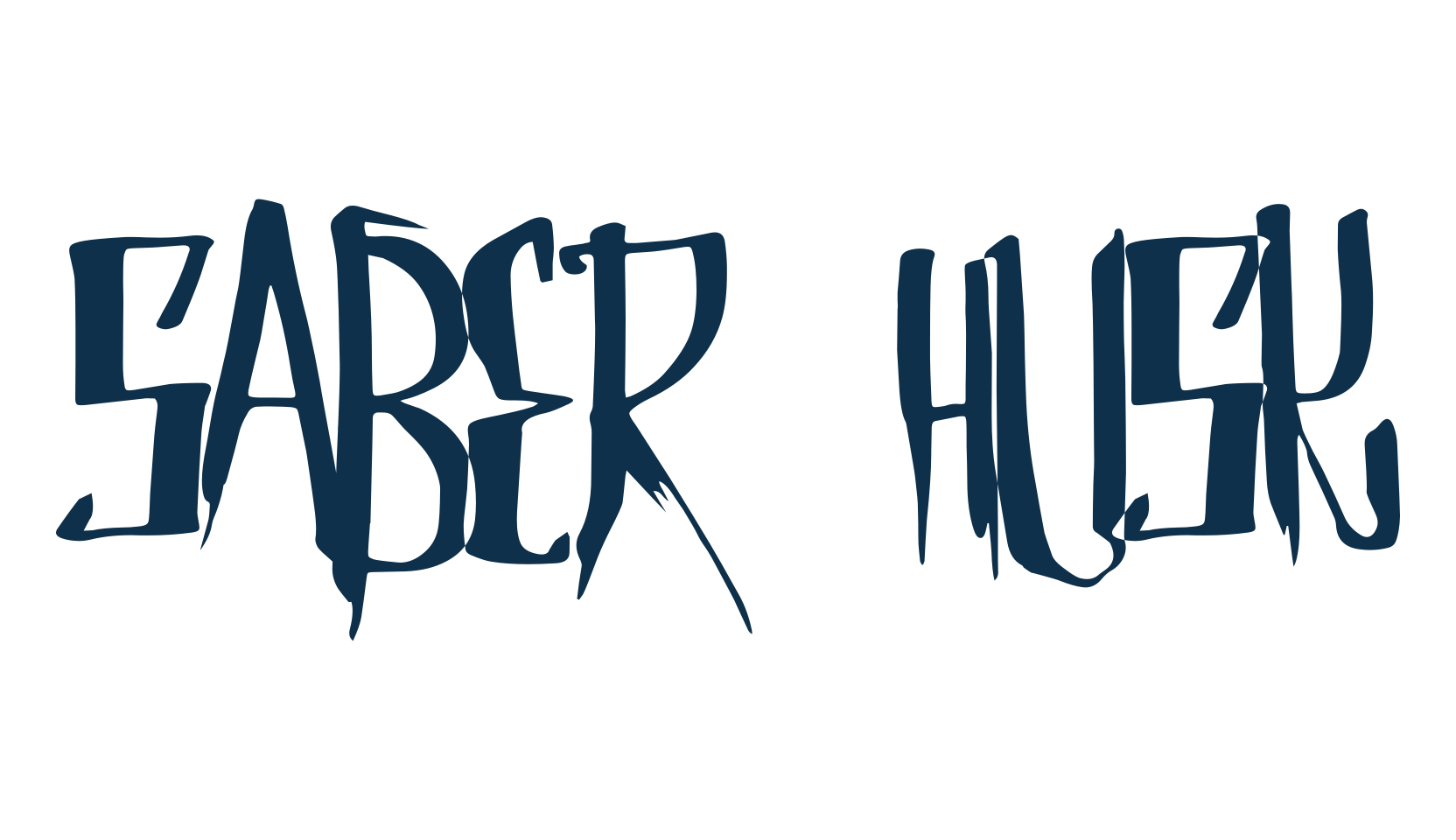 Saber Husk, graffiti font preview