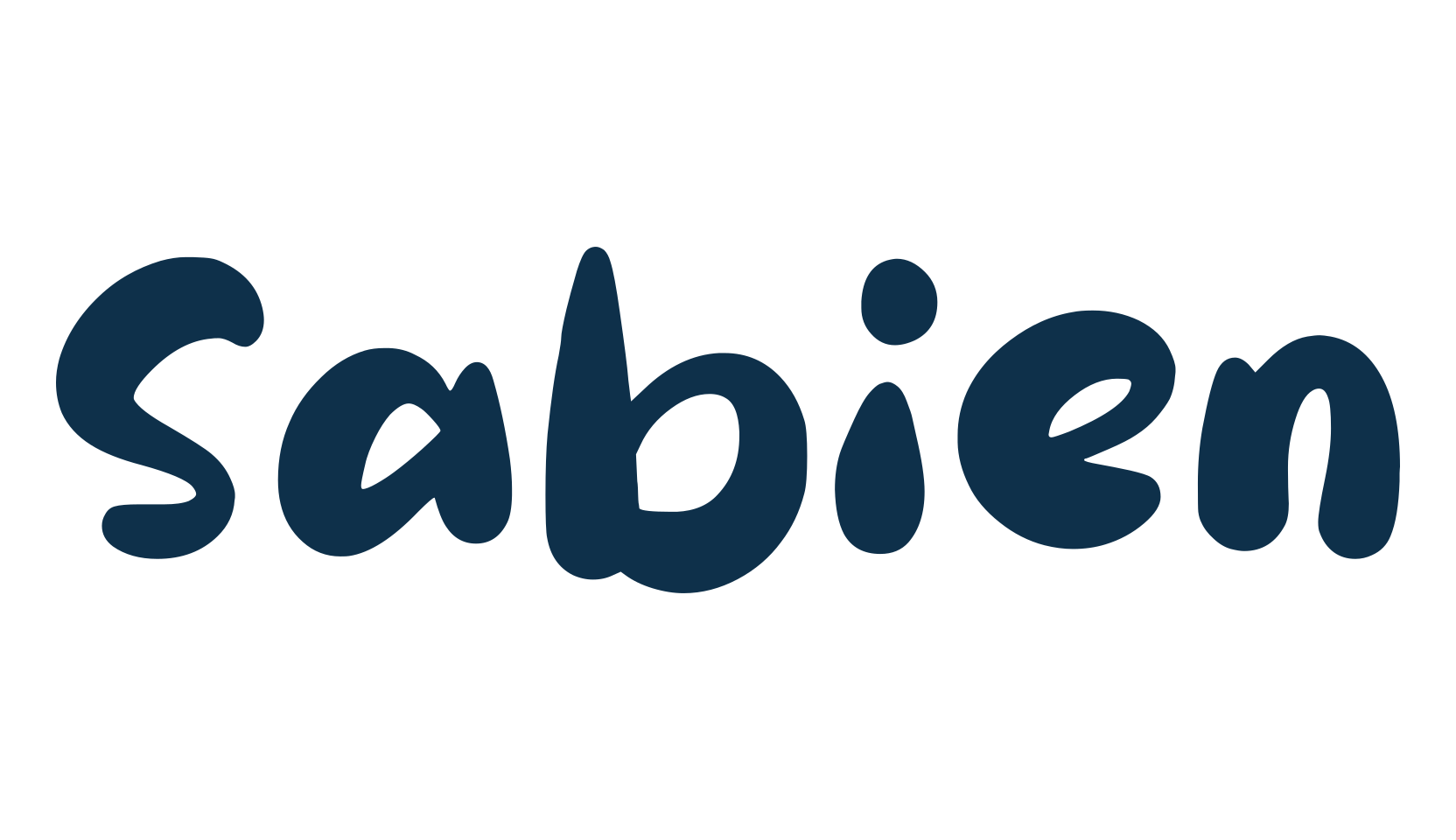 Sabien, fancy cartoon decorative font preview