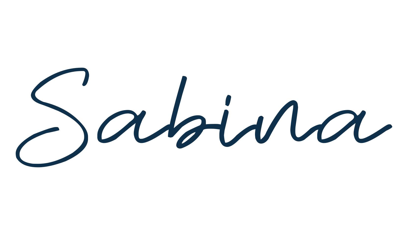 Sabina, handwriting font preview
