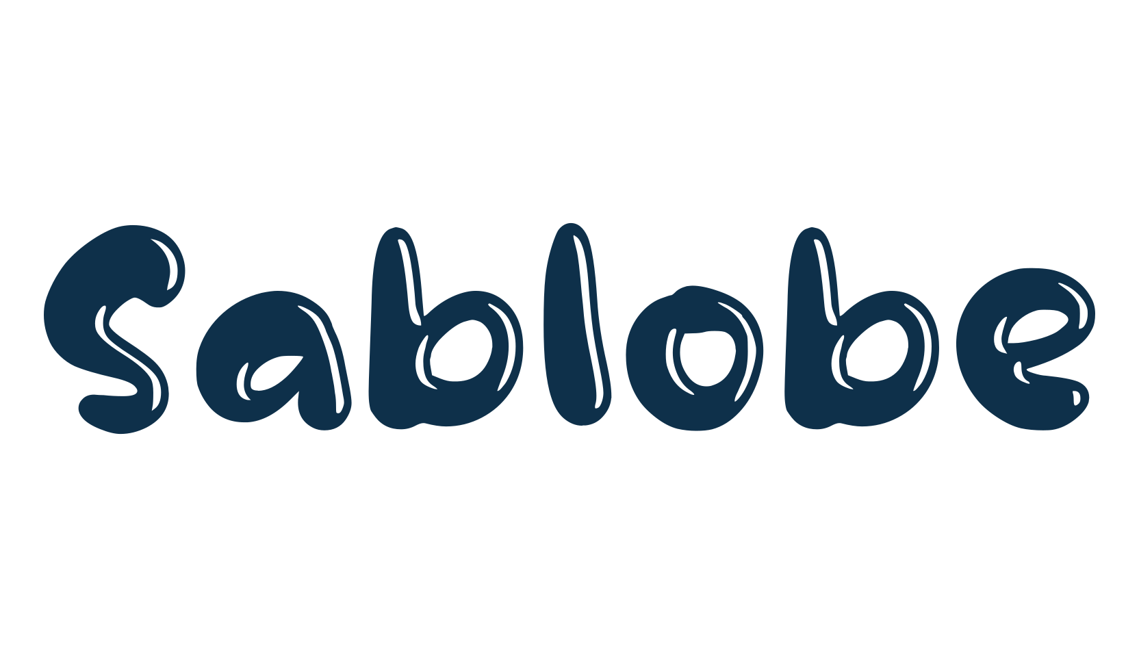 Sablobe, cartoon font preview