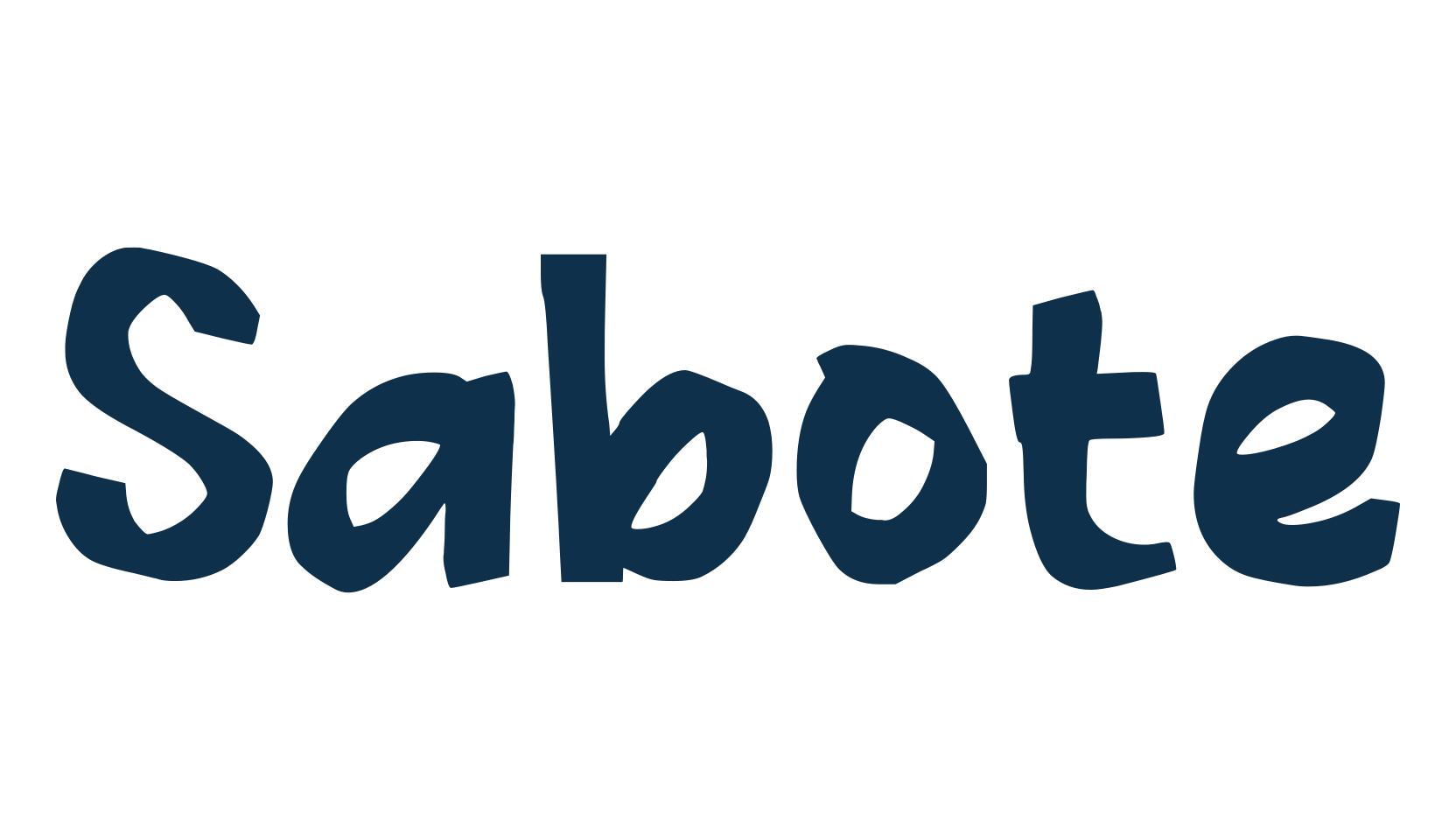 Sabote, cartoon font preview
