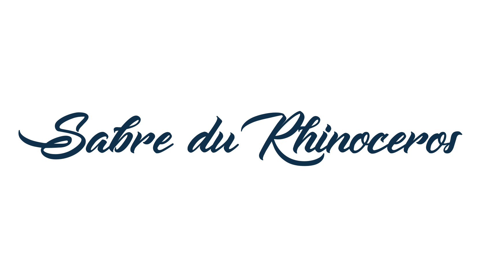 Sabre du Rhinoceros, script calligraphy fancy decorative font preview