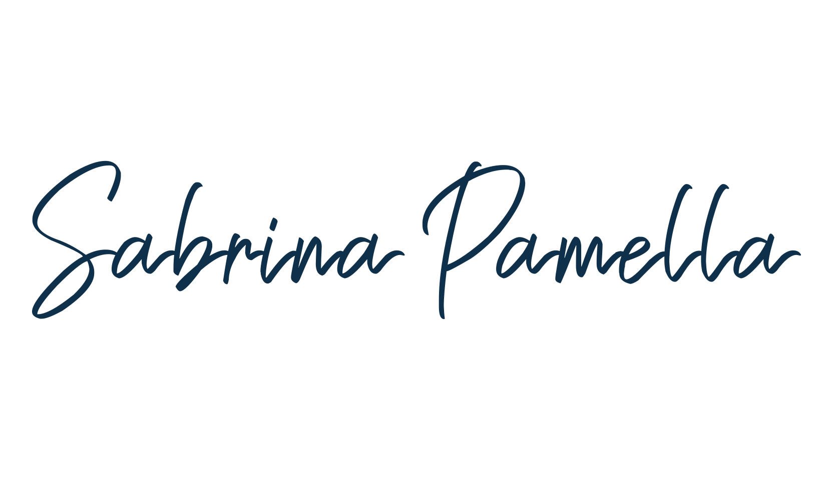 Sabrina Pamella, script handwritten fancy decorative calligraphy font preview