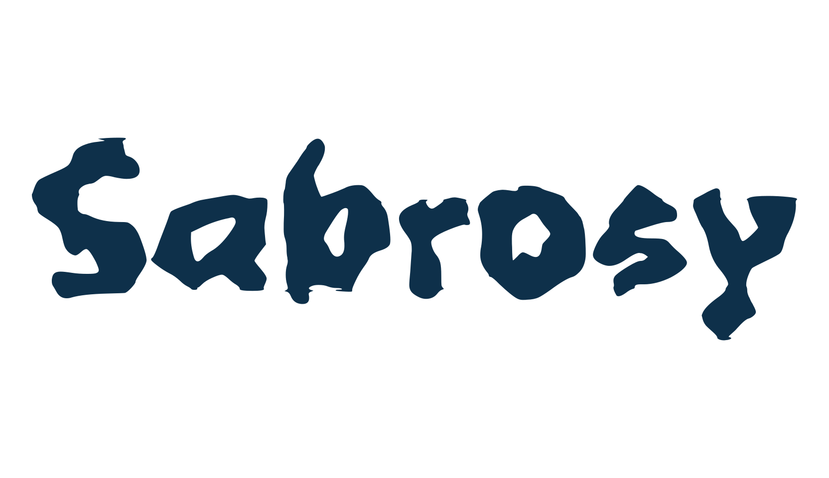 Sabrosy, fancy distorted decorative font preview