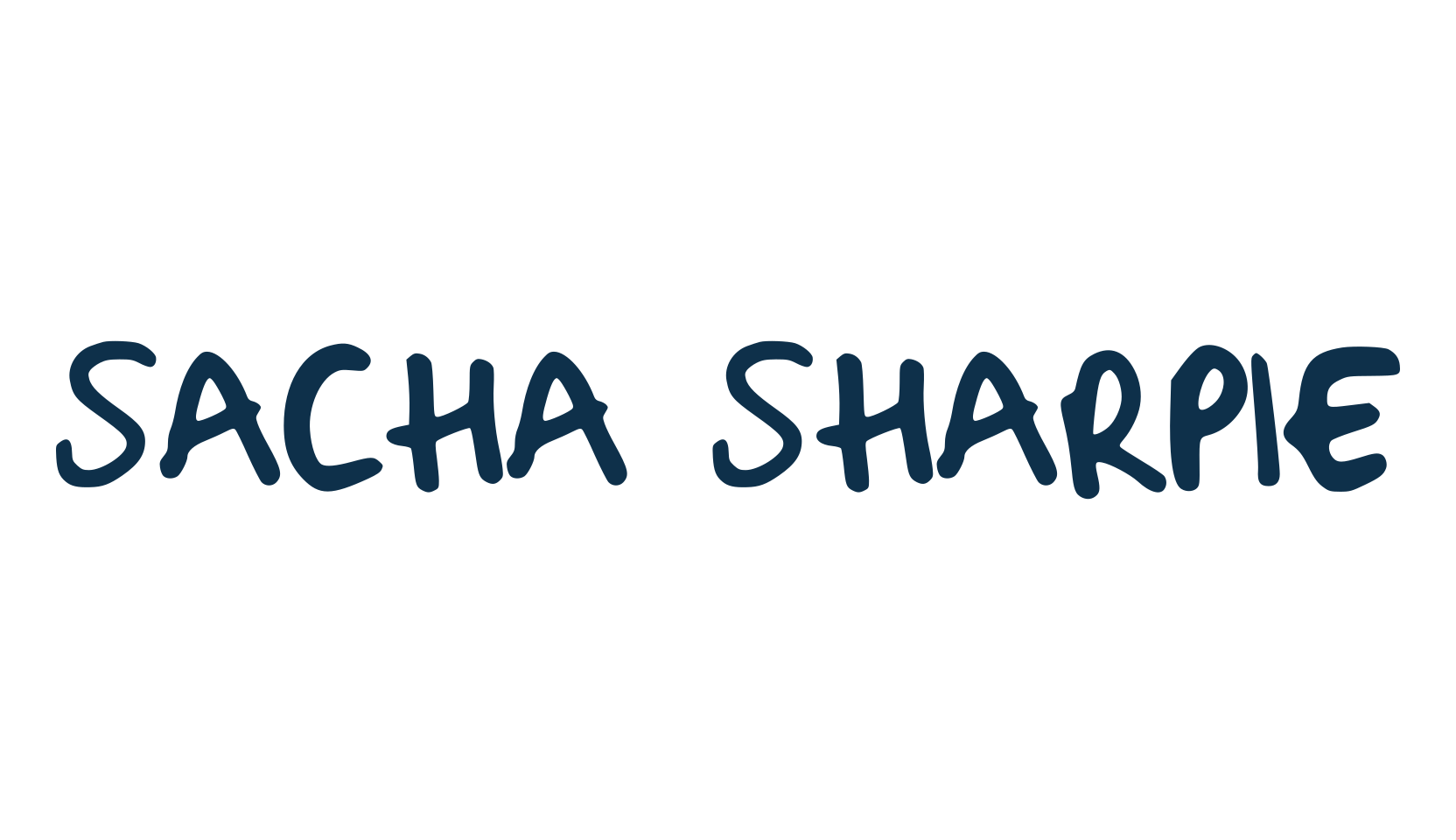 Sacha Sharpie, handwriting font preview