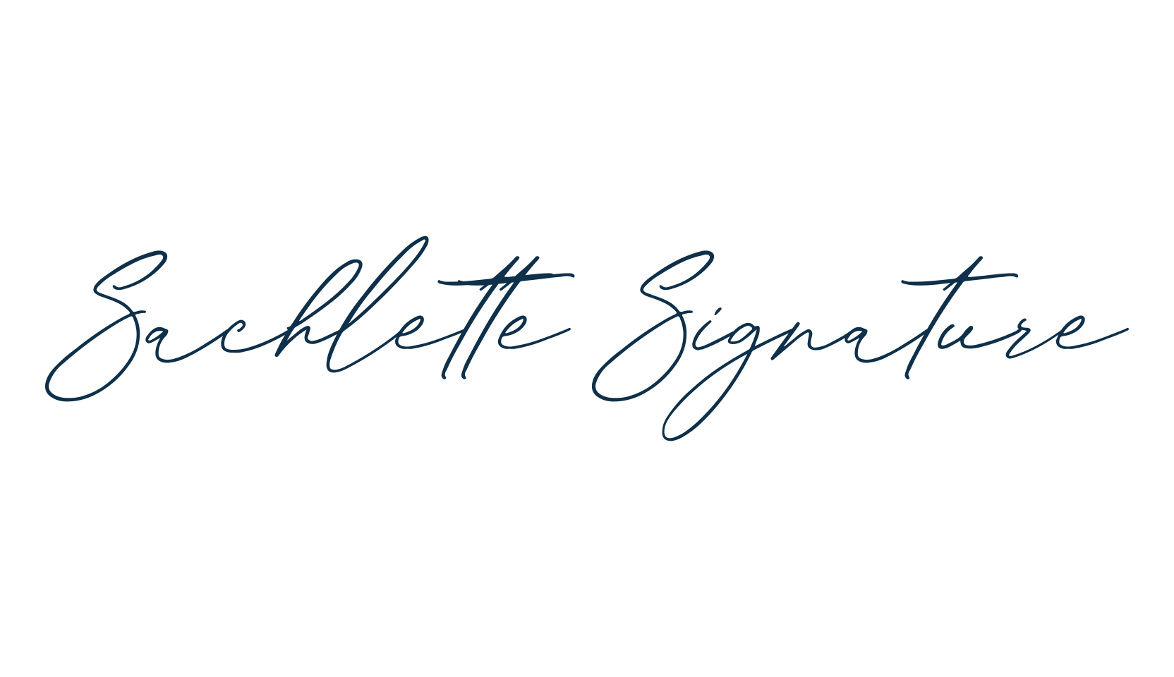 Sachlette Signature, script handwritten fancy decorative calligraphy font preview